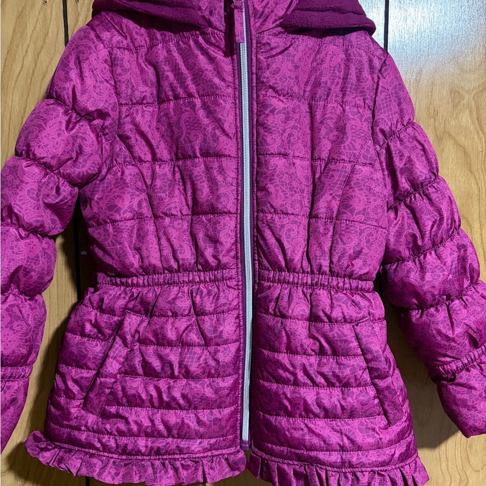 Pink Platinum Fuchsia Quilted Kids Puffer Jacket
